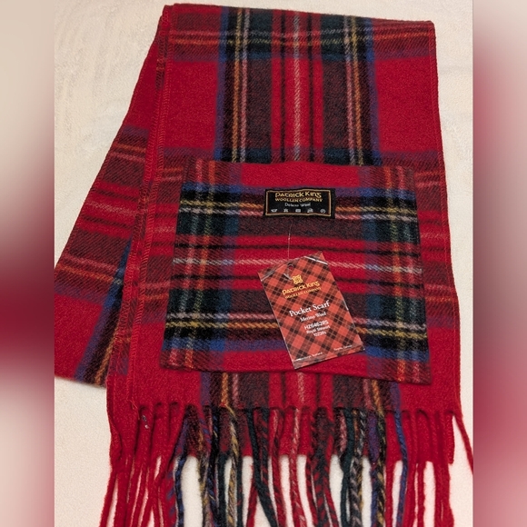 Patrick King Accessories - Patrick King Woollen Co. Red Plaid Scottish Scarf. NWT